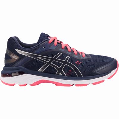 Asics Gt-2000 7 Narrow - Naisten Juoksukengät - Laivastonsininen/Hopea